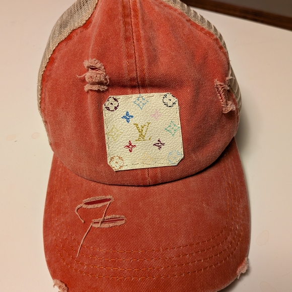 Louis Vuitton Accessories - Upcycled Distressed Trucker Cap Louis Vuitton